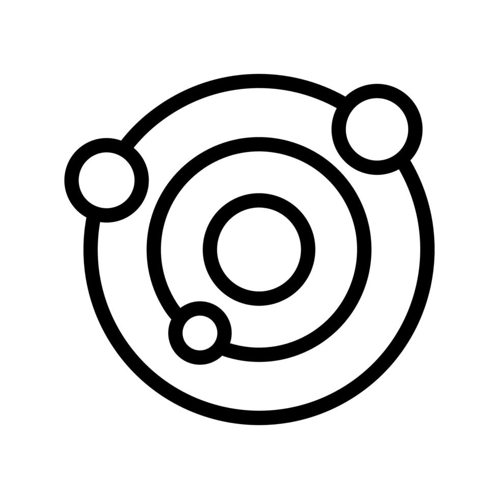 ícone de linha do sistema solar isolado no fundo branco. ícone liso preto fino no estilo de contorno moderno. símbolo linear e curso editável. ilustração em vetor curso perfeito simples e pixel.