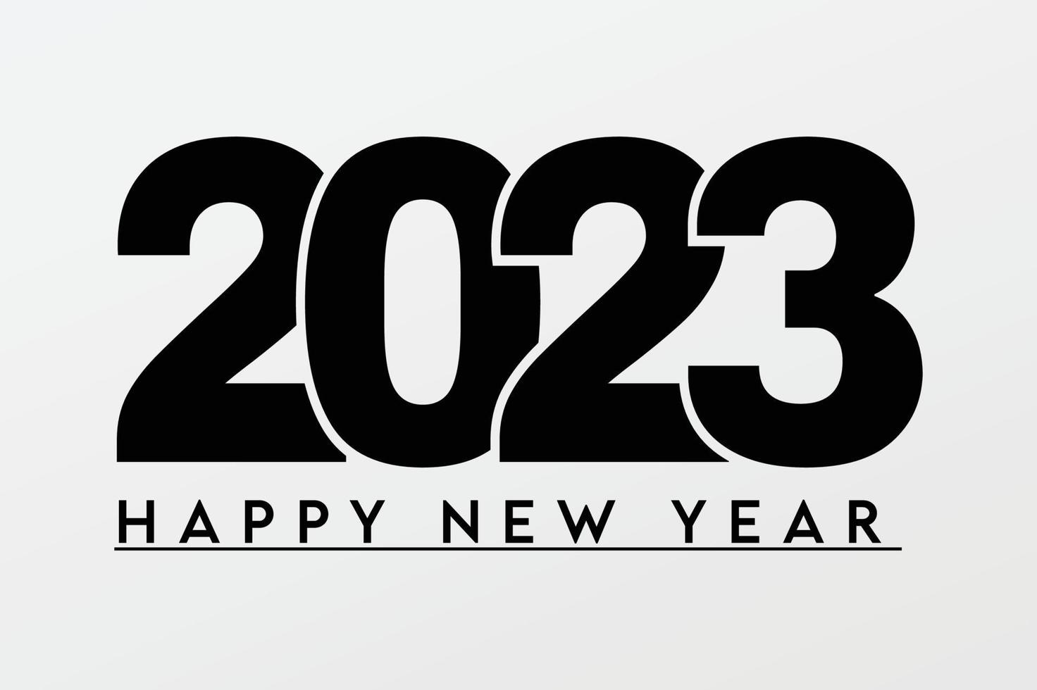 feliz ano novo 2023 banner e cartaz vetor