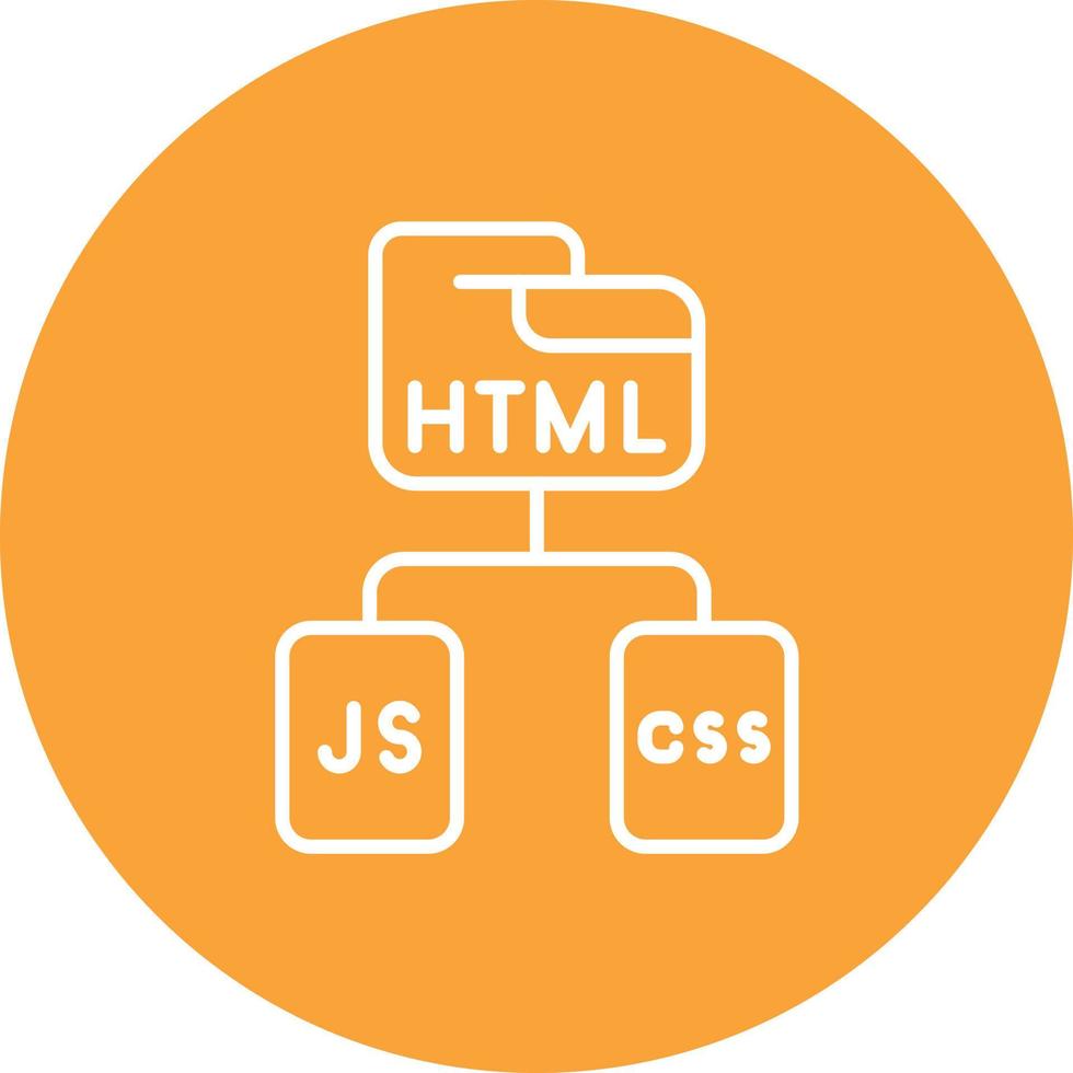 html js css linha ícone de fundo do círculo vetor