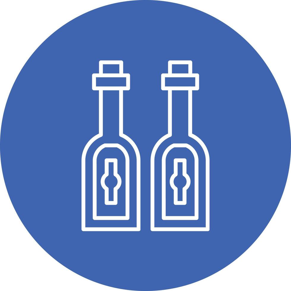 ícone de fundo do círculo de linha de garrafa vetor