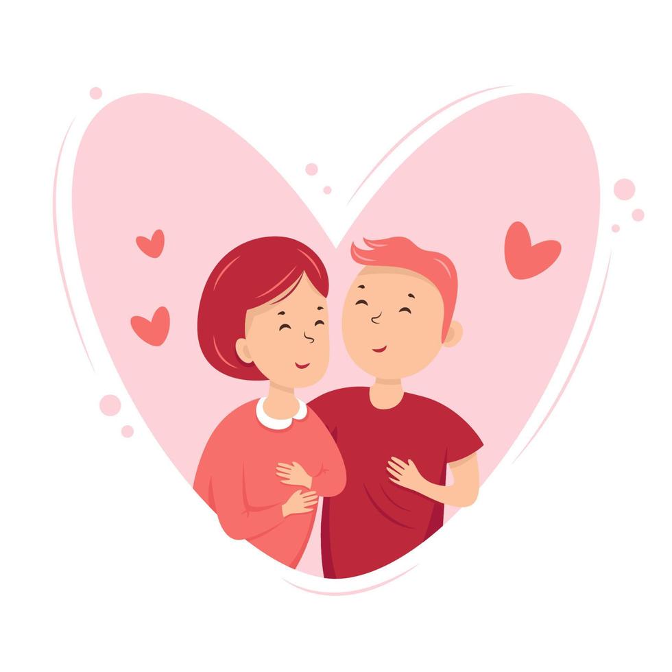 ilustração vetorial casal adulto apaixonado se abraçando vetor
