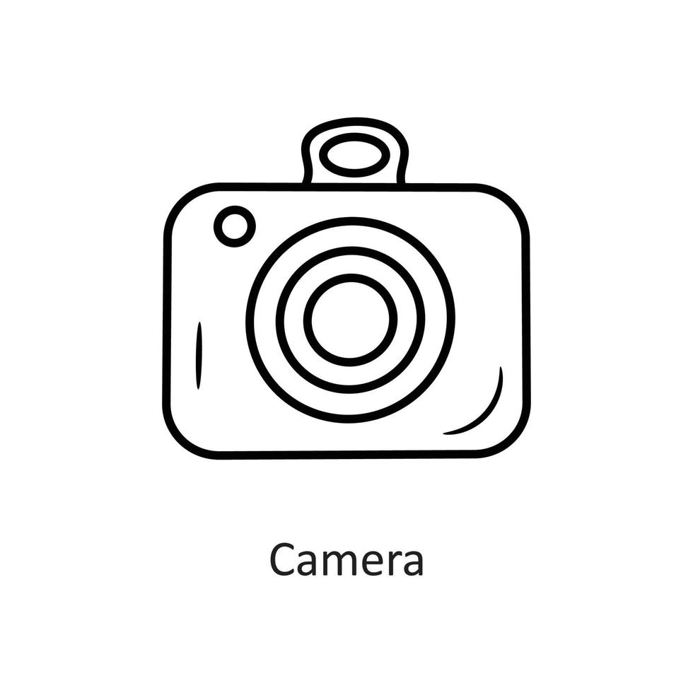 ilustração de design de ícone de contorno de vetor de câmera. símbolo de feriado no arquivo eps 10 de fundo branco
