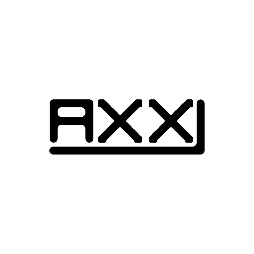 design criativo do logotipo da letra axx com gráfico vetorial, logotipo simples e moderno do axx. vetor
