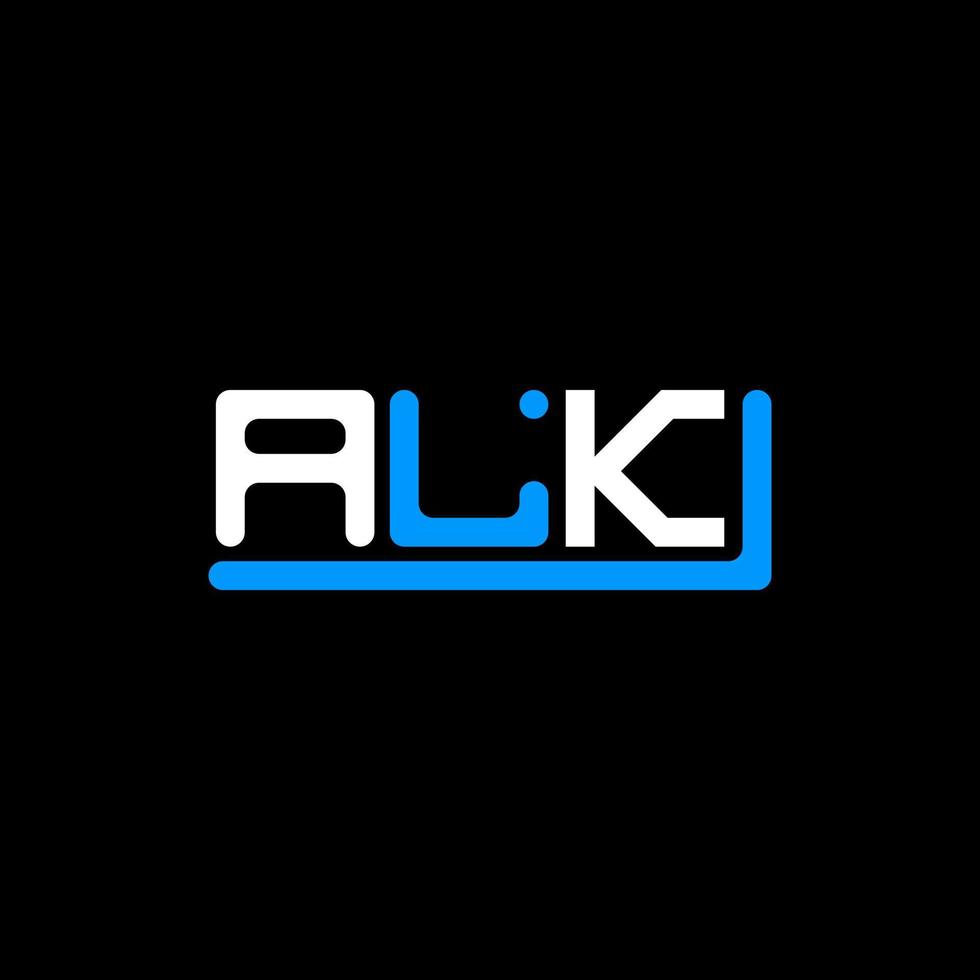design criativo do logotipo da carta alk com gráfico vetorial, logotipo simples e moderno da alk. vetor
