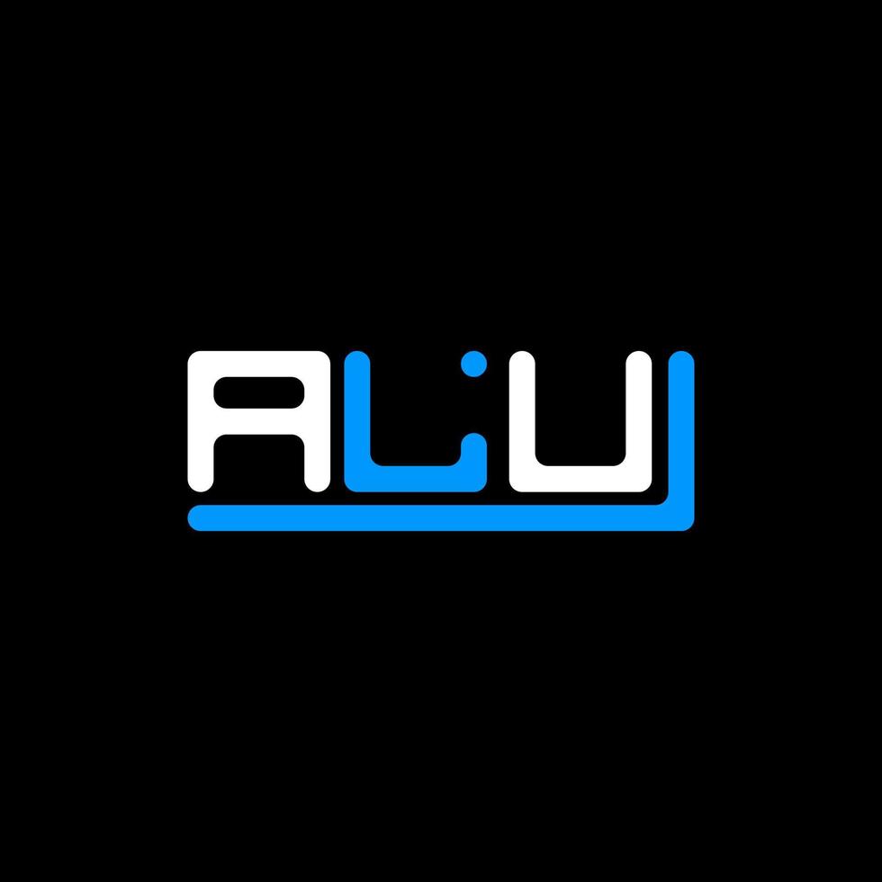 design criativo do logotipo da carta alu com gráfico vetorial, logotipo simples e moderno da alu. vetor