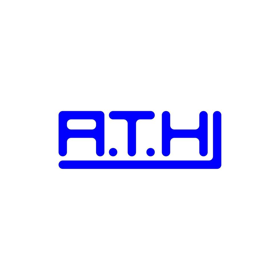 design criativo do logotipo da letra ath com gráfico vetorial, logotipo simples e moderno. vetor