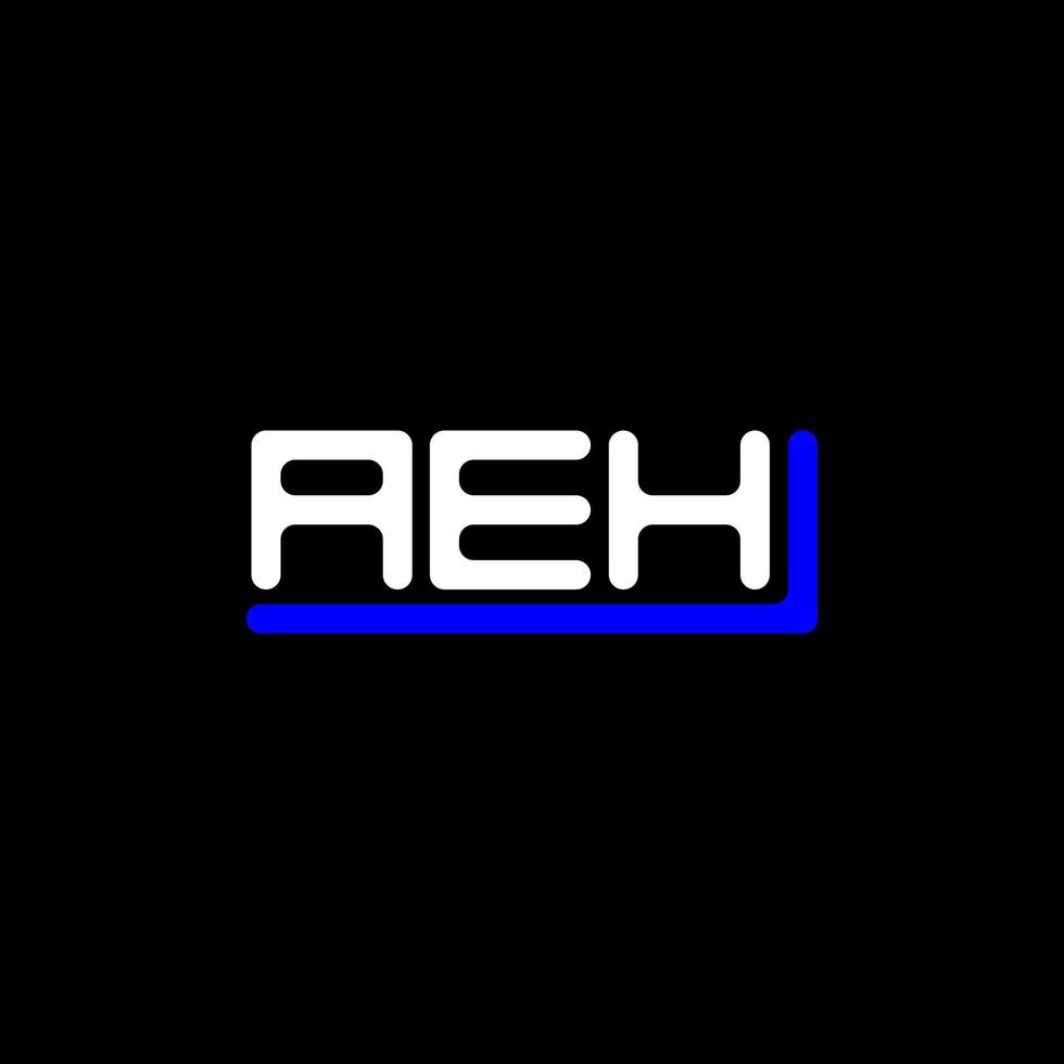 design criativo de logotipo de carta aeh com gráfico vetorial, logotipo simples e moderno aeh. vetor