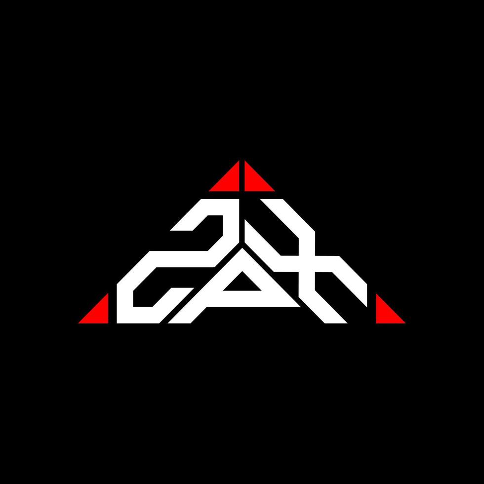 design criativo do logotipo da carta zpx com gráfico vetorial, logotipo zpx simples e moderno. vetor