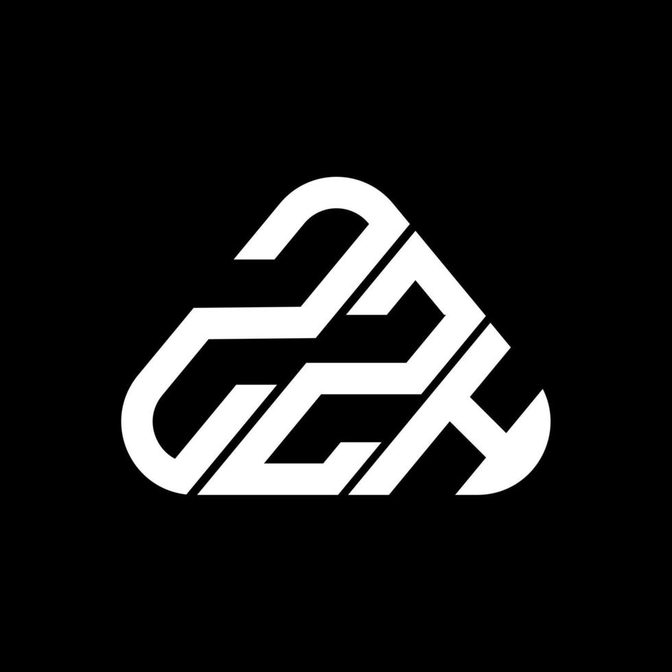 design criativo do logotipo da letra zzh com gráfico vetorial, logotipo simples e moderno zzh. vetor