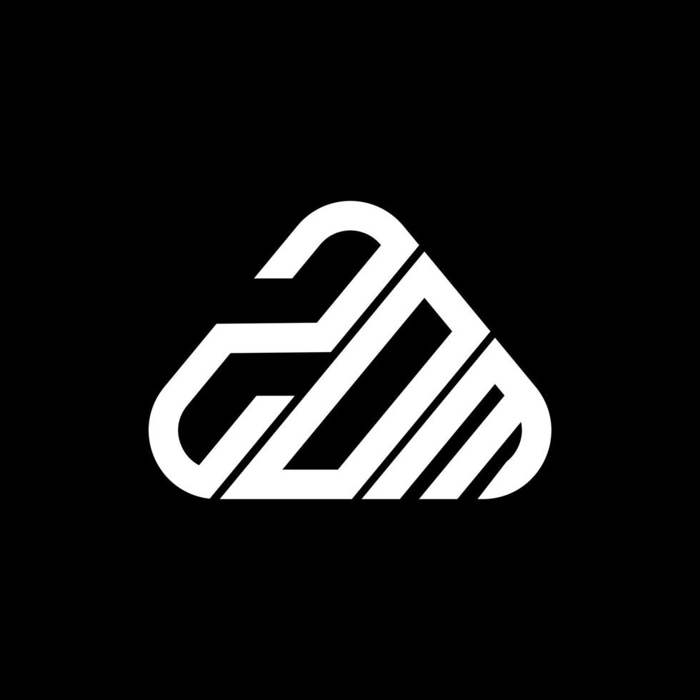 design criativo do logotipo da carta zom com gráfico vetorial, logotipo simples e moderno do zom. vetor