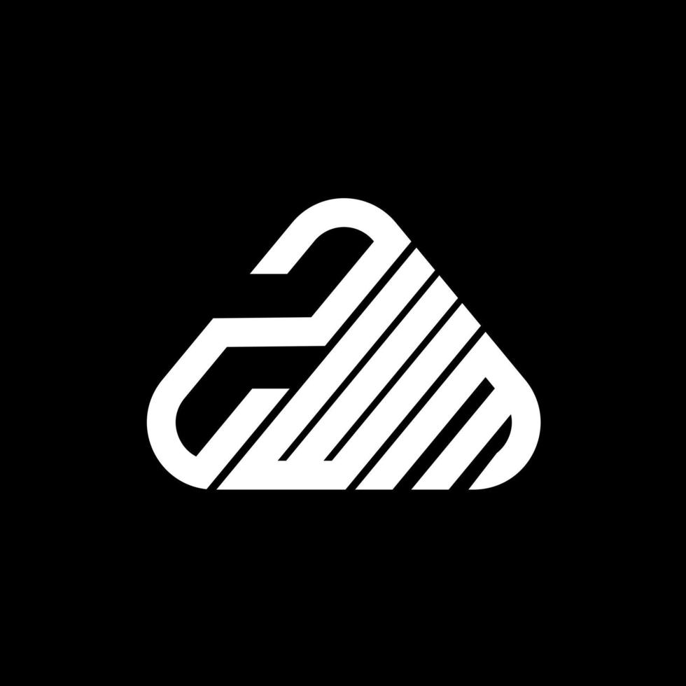 design criativo do logotipo da carta zwm com gráfico vetorial, logotipo simples e moderno do zwm. vetor