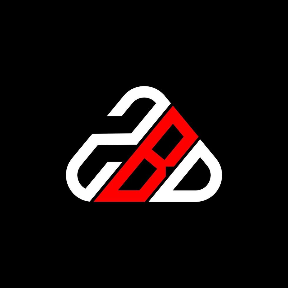 design criativo do logotipo da carta zbd com gráfico vetorial, logotipo zbd simples e moderno. vetor