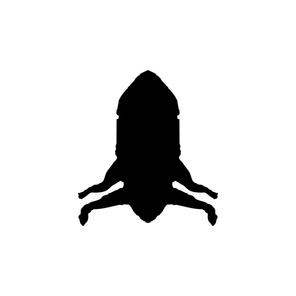 ícone do foguete. símbolo de fundo do pôster de ciência espacial de estilo simples. elemento de design do logotipo da marca. impressão de camiseta de foguete. vetor para adesivo.