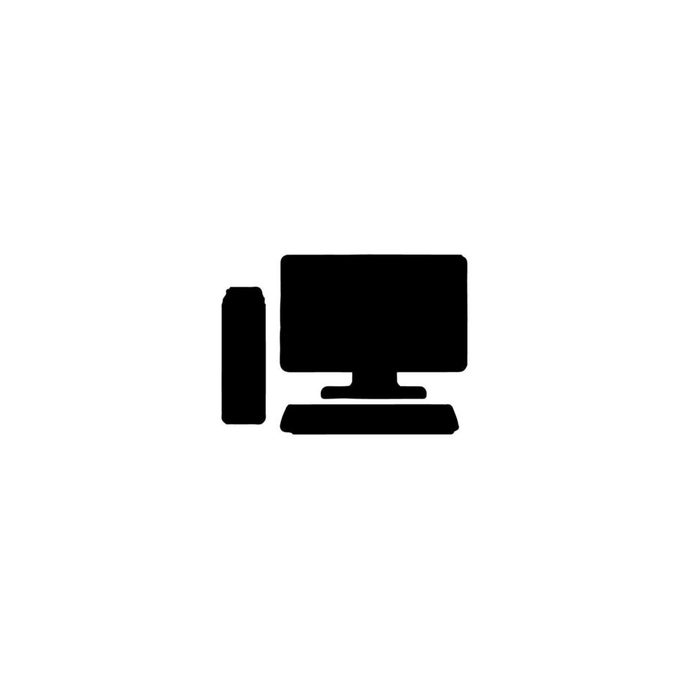 ícone do computador. símbolo de plano de fundo de pôster de grande venda de software antivírus de estilo simples. elemento de design de logotipo de marca de computador. impressão de camisetas de computador. vetor para adesivo.
