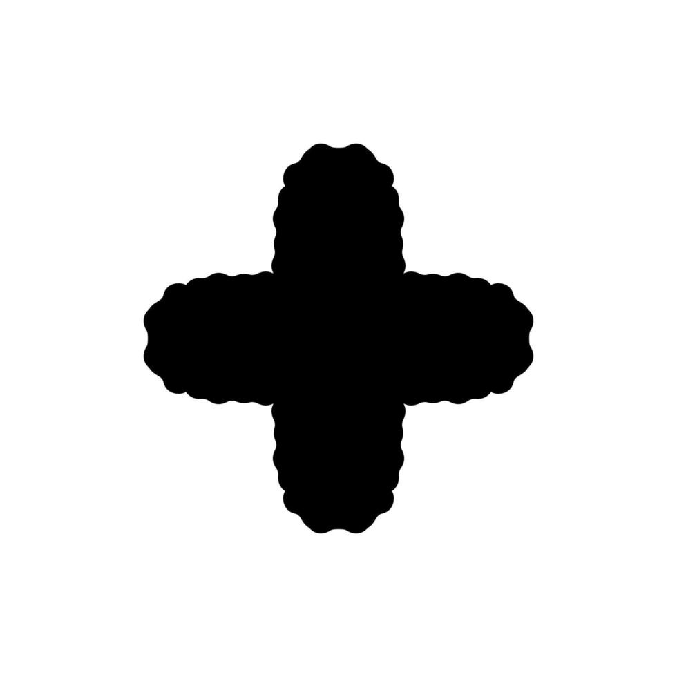 mais ícone. sinal da cruz. símbolo de fundo do pôster de feriado cristão de estilo simples. adicionar botão. além de elemento de design de logotipo. além de impressão de camisetas. vetor para adesivo.