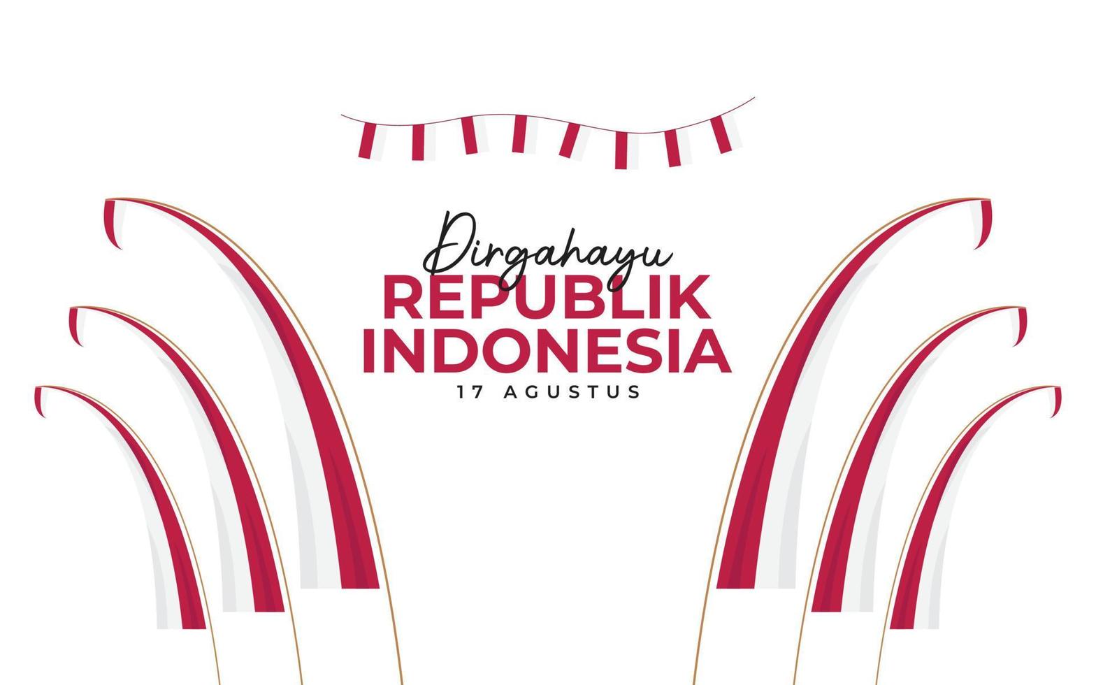 modelo de design de banner do dia da independência da Indonésia vetor