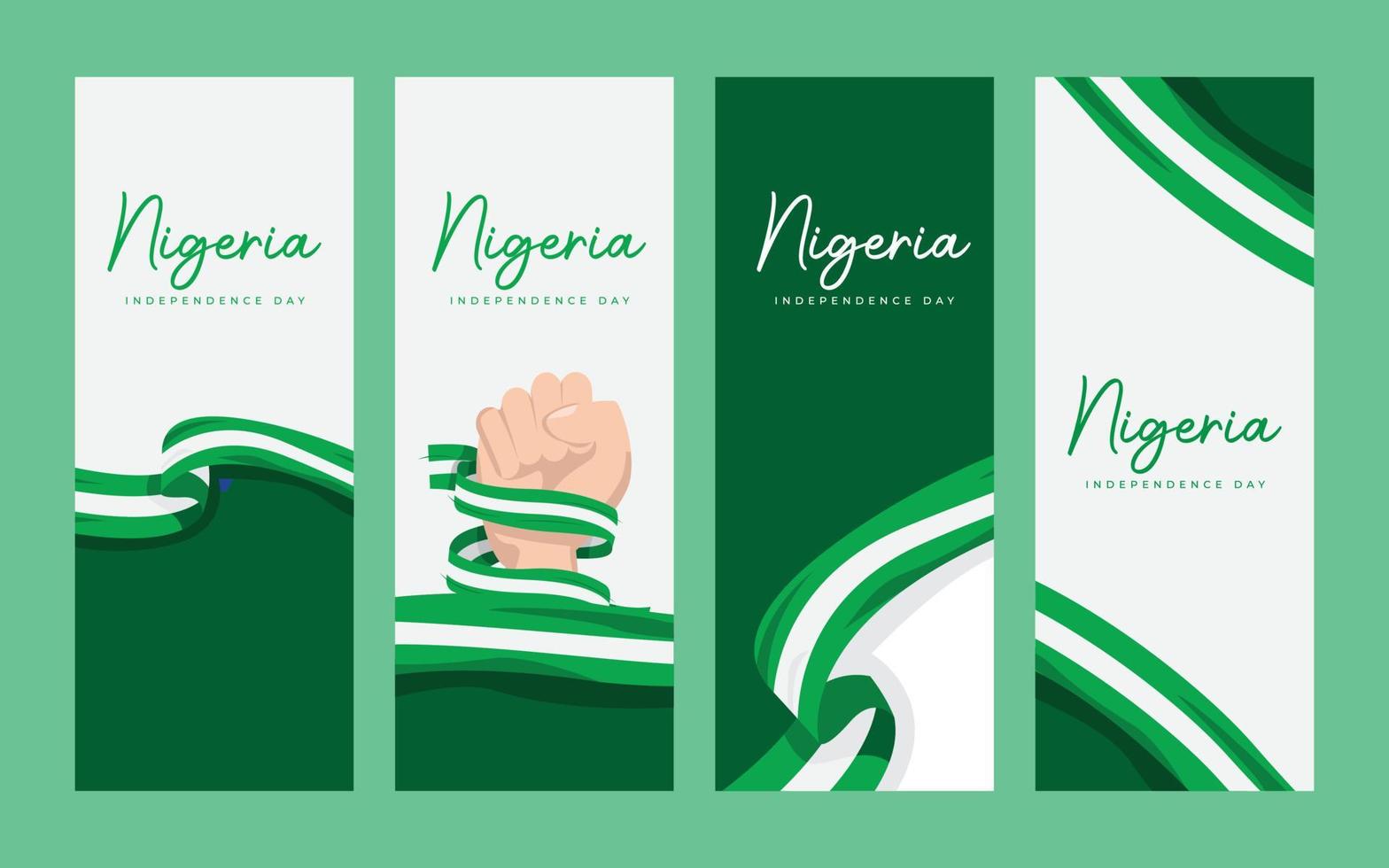 modelo de design de banner do dia da independência da nigéria vetor