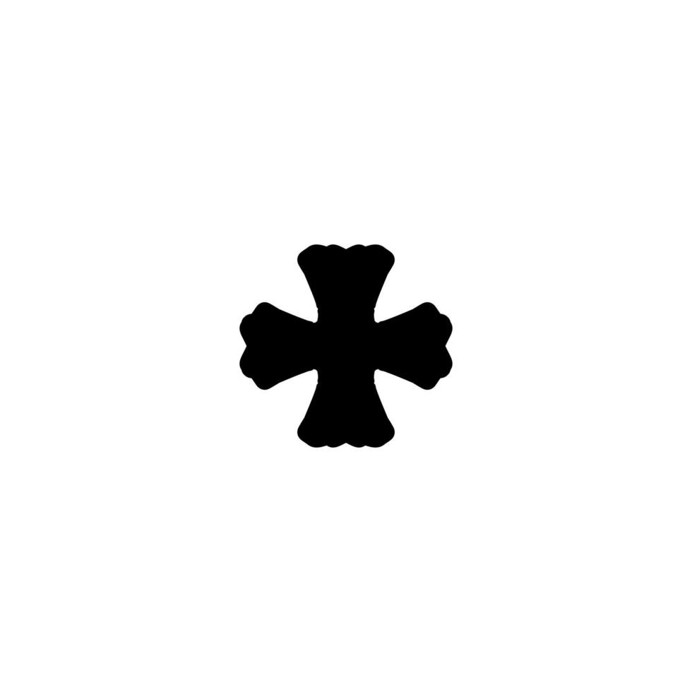 ícone cruzado. símbolo de fundo do pôster de férias de religião cristã de estilo simples. elemento de design de logotipo de marca de loja de religião cristã. impressão de camiseta cruzada. vetor para adesivo.