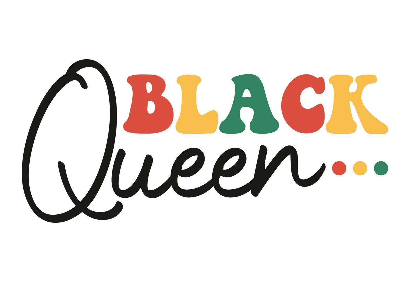 rainha negra, mês da história negra vetor