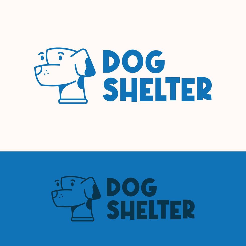 ilustração de modelo de logotipo de cachorro mínimo vetor