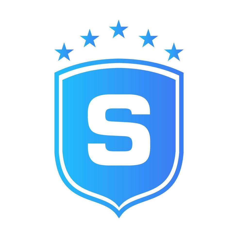 letra s escudo logotipo segurança proteção símbolo sinal design vetor