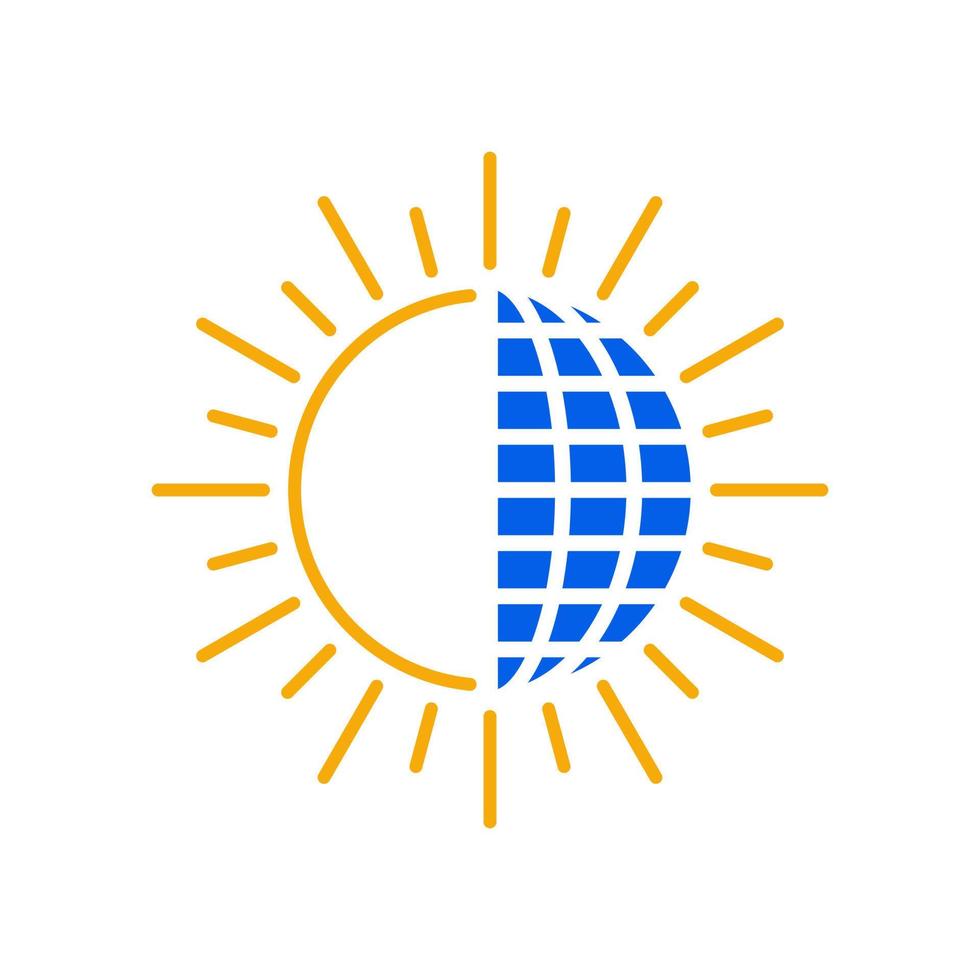 logotipo solar moderno vetor