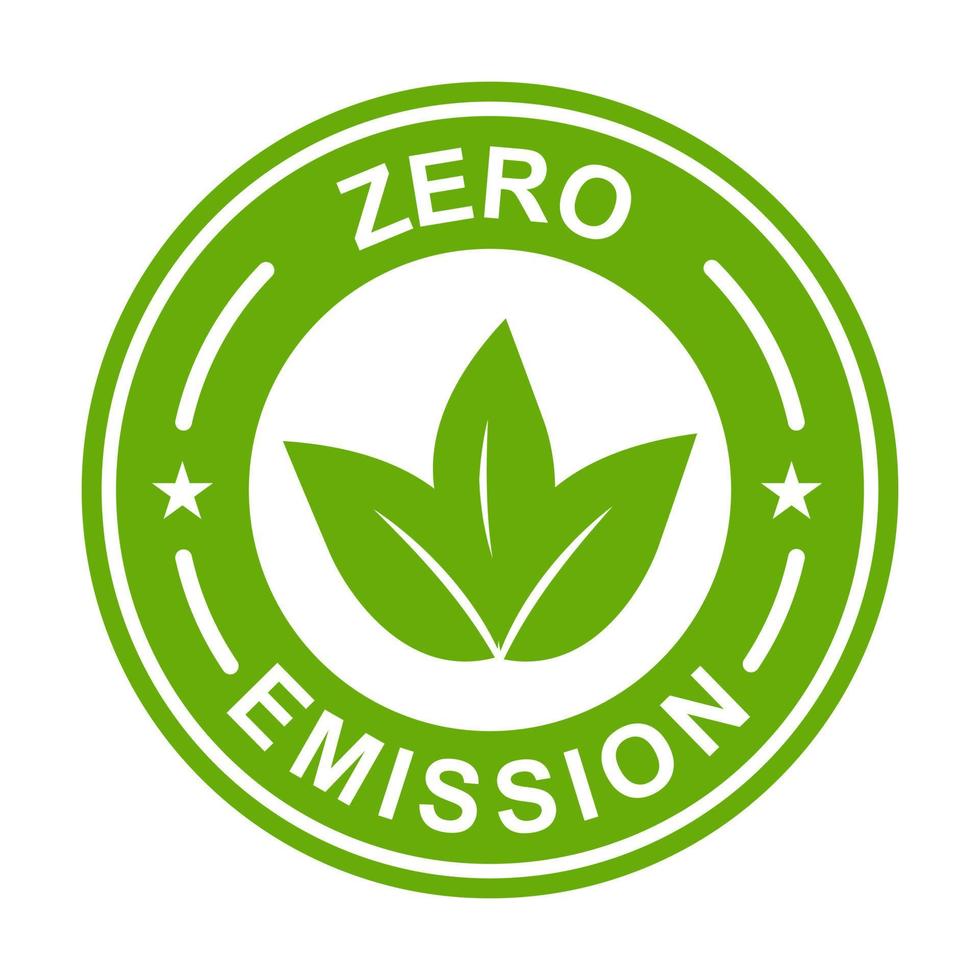 ícone de emissão zero vector sinal verde neutro co2 para o design do seu site, logotipo, aplicativo, ui.illustration