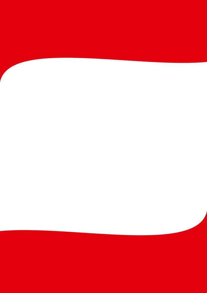moldura ondulada vermelha simples. espaço vazio para texto, imagem. publicidade, banner, capa. folha de negócios. vetor