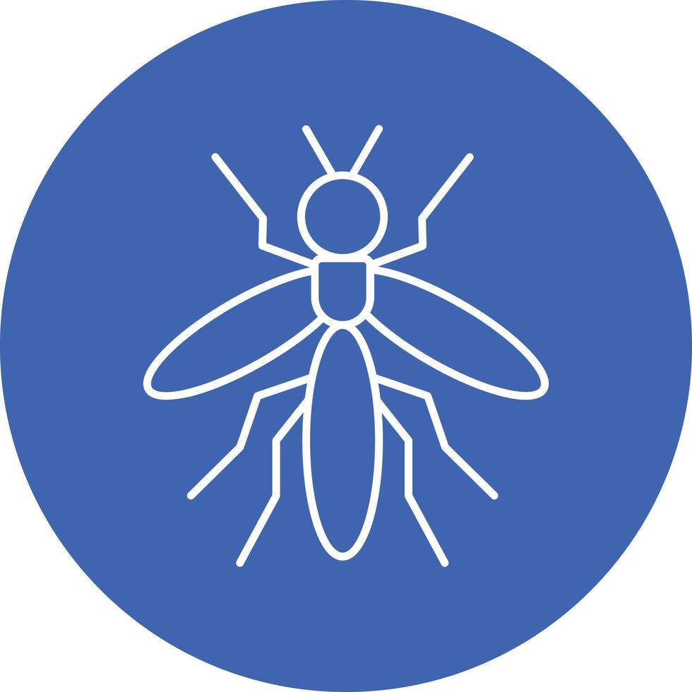 ícone de fundo do círculo de linha de mosquito vetor