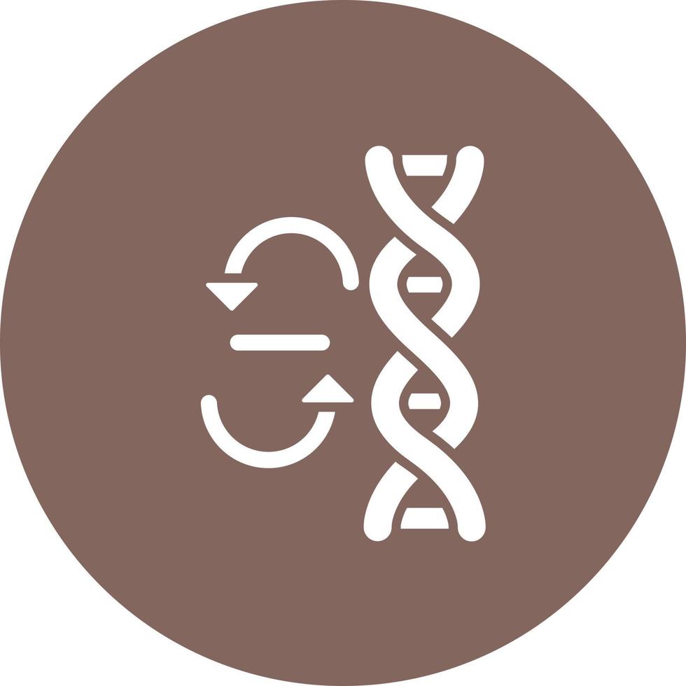 ícone de fundo do círculo de glifo de modificação genética vetor