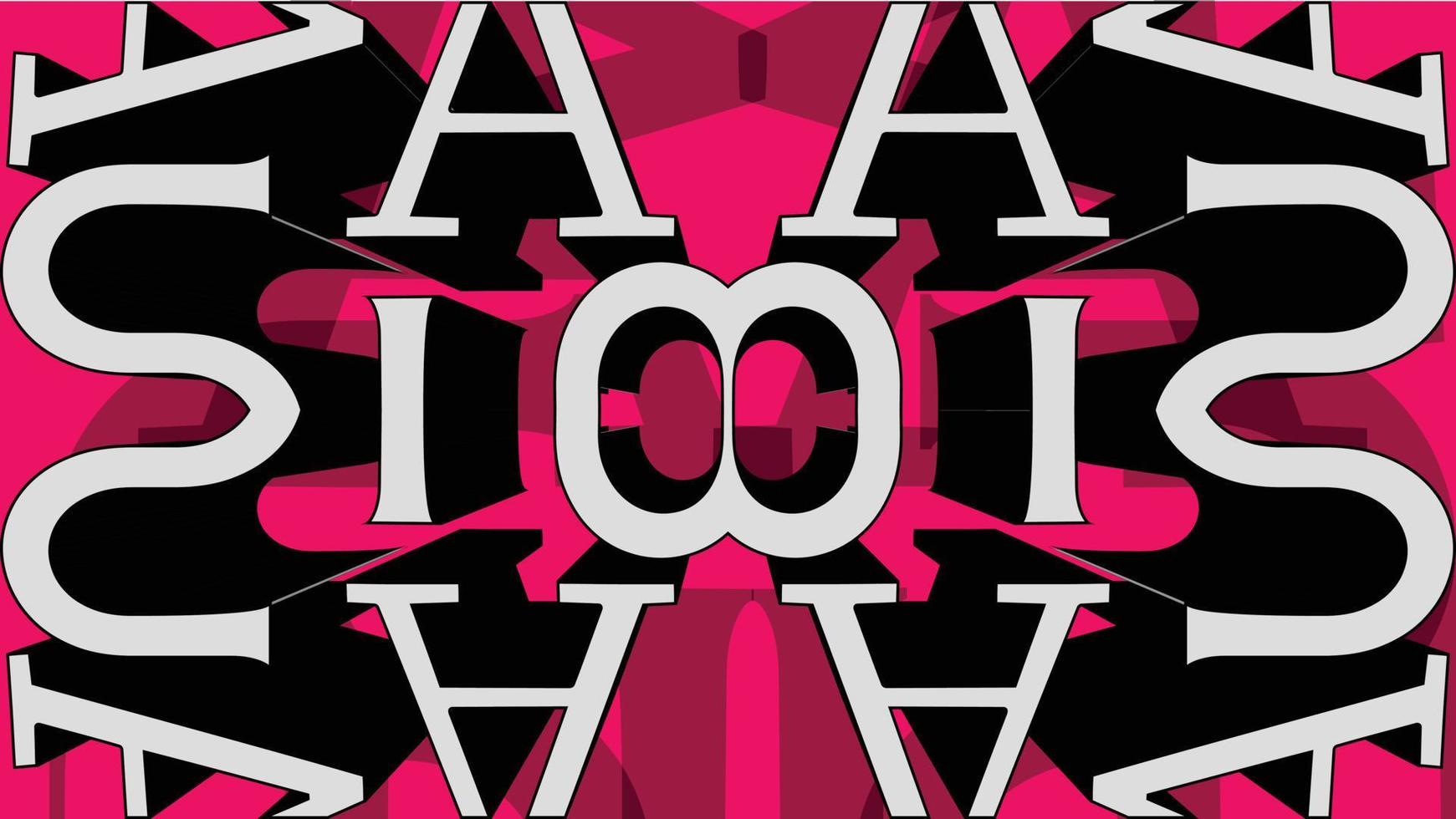 fundo de perspectiva rosa quente, perspectiva de um fundo de letra do alfabeto, fundo rosa vetor