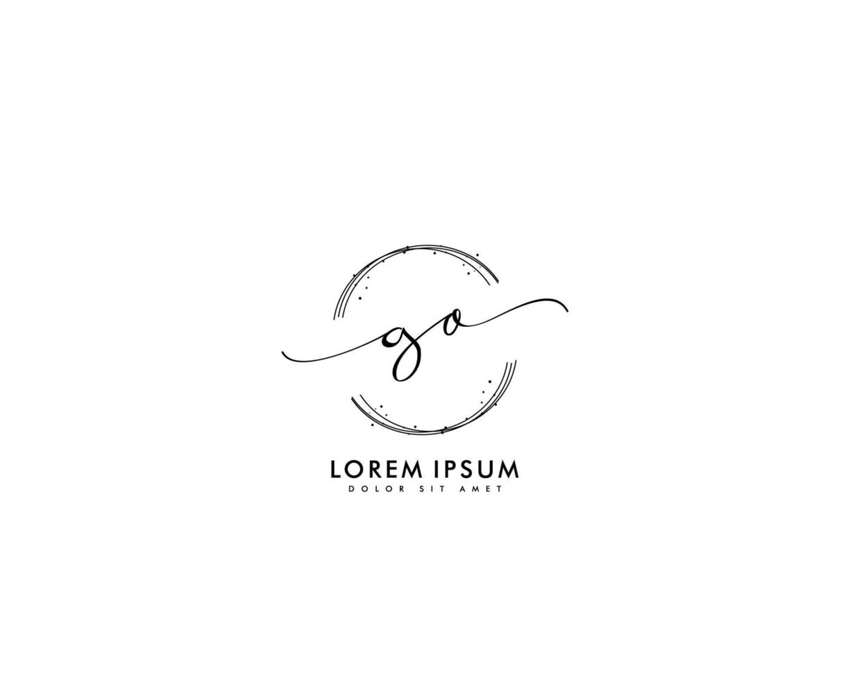 logotipo feminino inicial, monograma de beleza e design de logotipo elegante, logotipo manuscrito da assinatura inicial, casamento, moda, floral e botânico com modelo criativo vetor