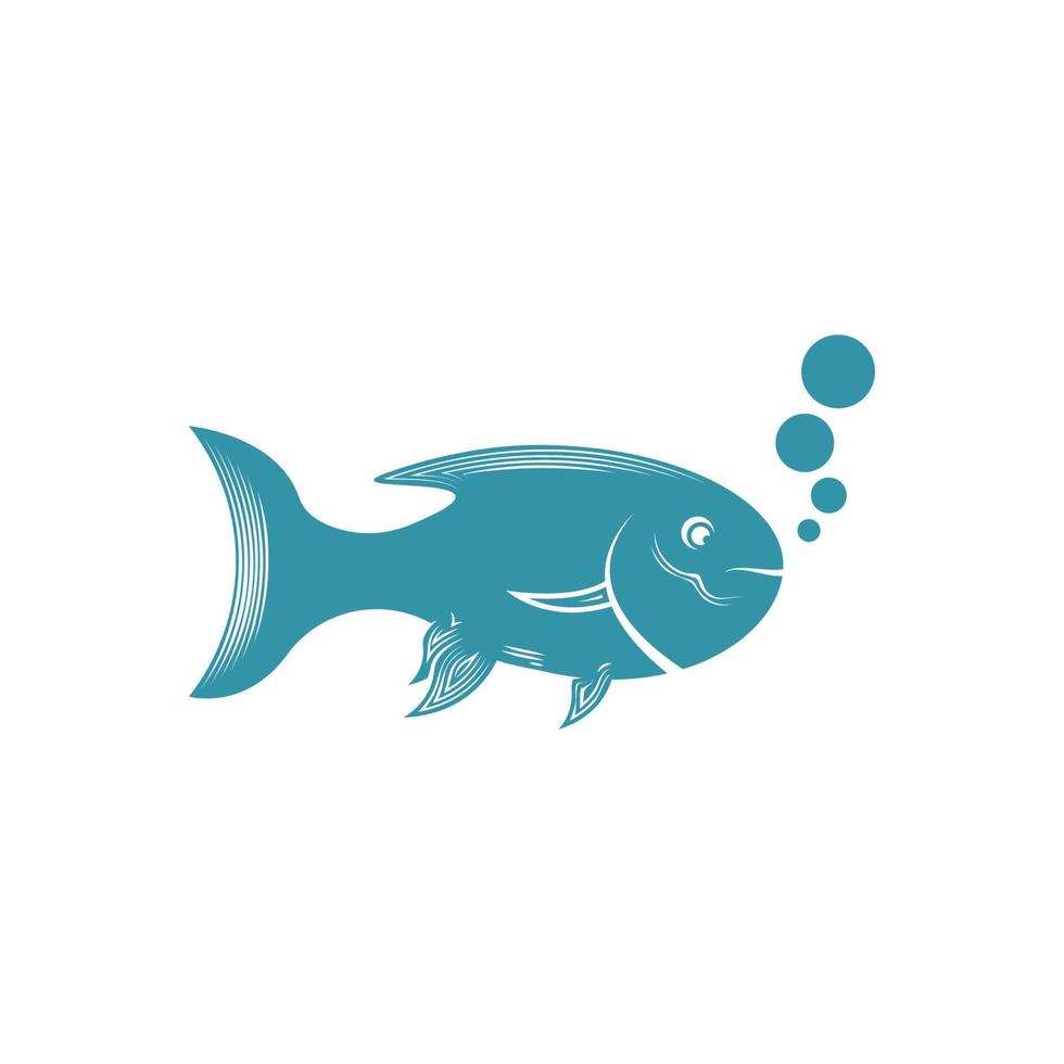 modelo de ícone de logotipo de peixe criativo vetor
