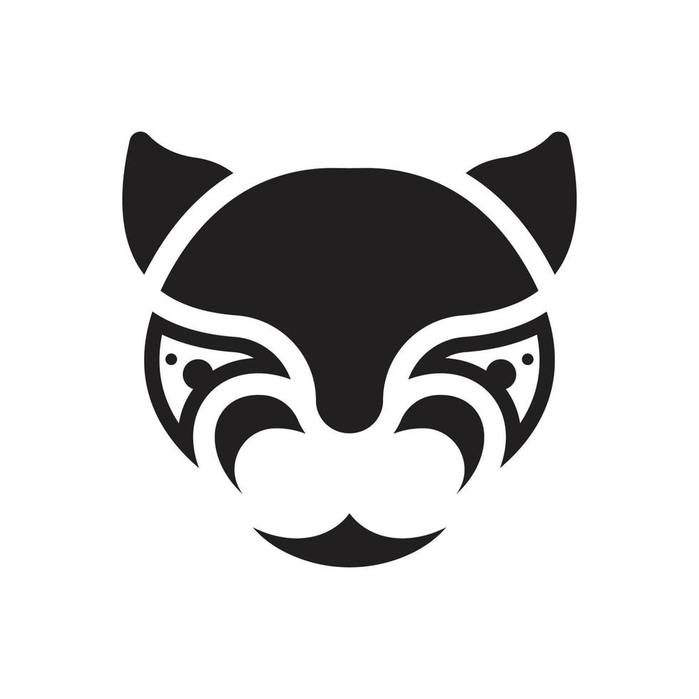 design de vetor de ícone de logotipo de cabeça de pantera