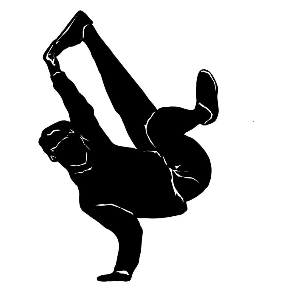 logotipo do ícone de dança break vetor