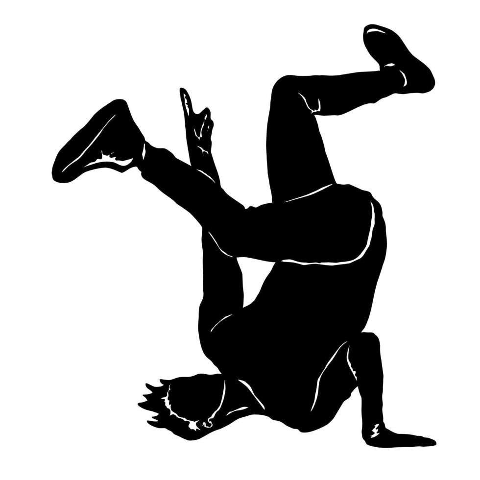 logotipo do ícone de dança break vetor