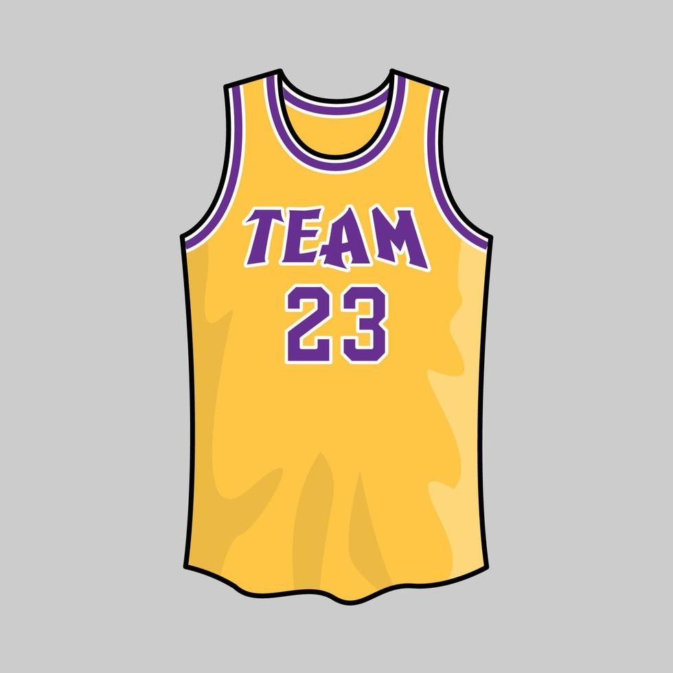 camisa de basquete a ilustração vetor