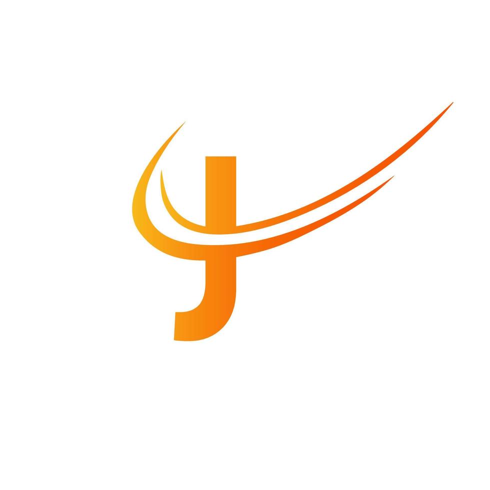 modelo de vetor de logotipo letra j design moderno e simples