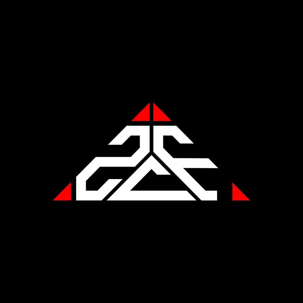 design criativo do logotipo da carta zcf com gráfico vetorial, logotipo simples e moderno do zcf. vetor