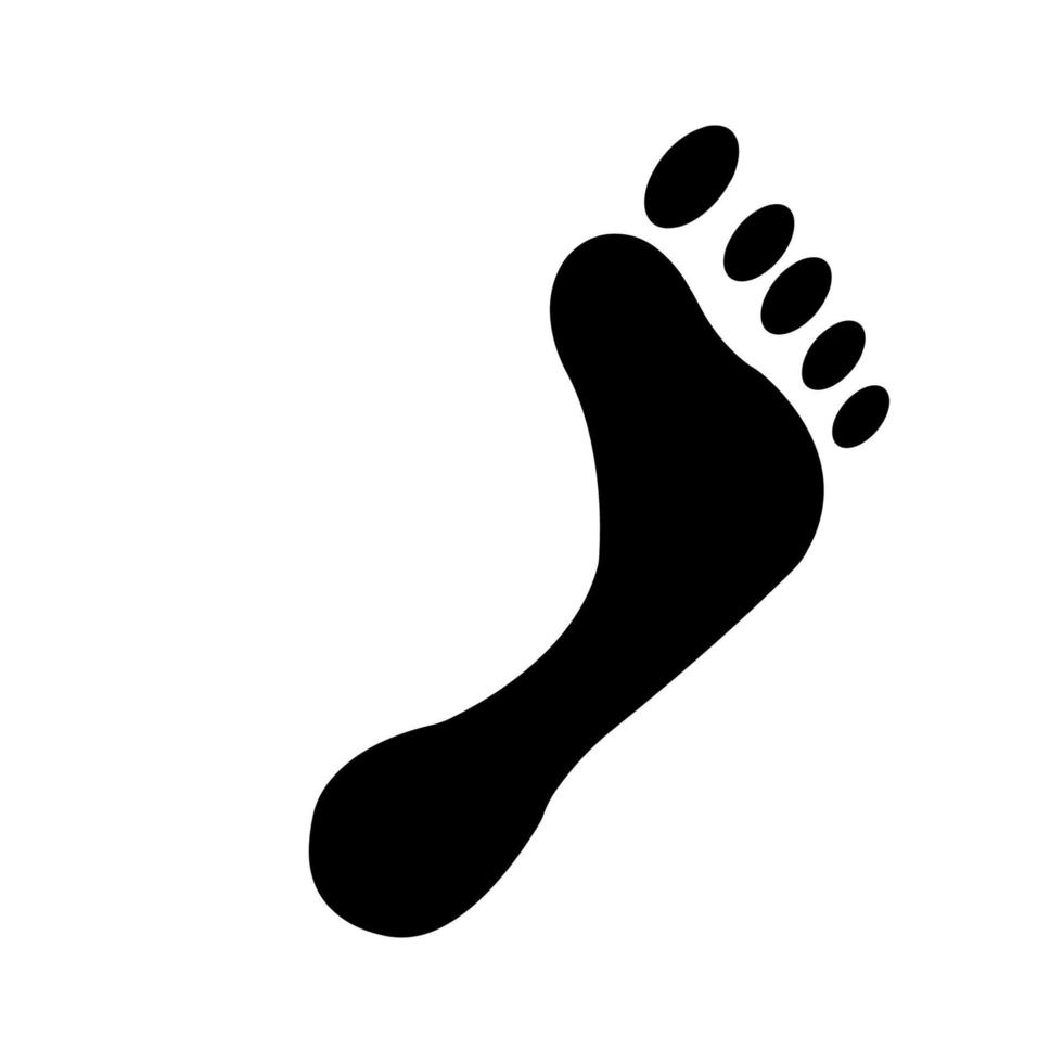 impressão vetorial de pé humano isolado vetor