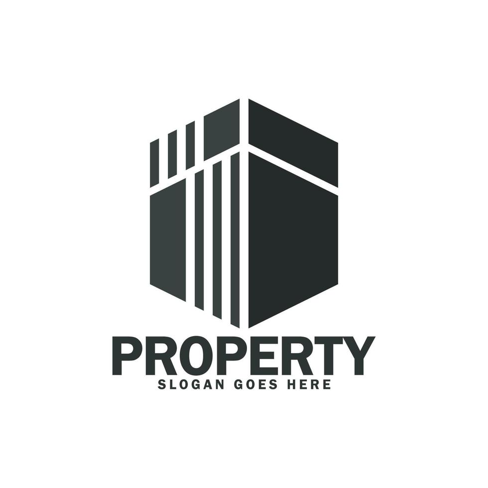 logotipo da propriedade do agente design minimalista simples vetor