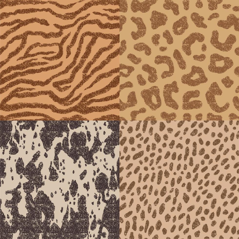 padrão de detalhes de pele de tigre, leopardo, hiena, chita besta vetor