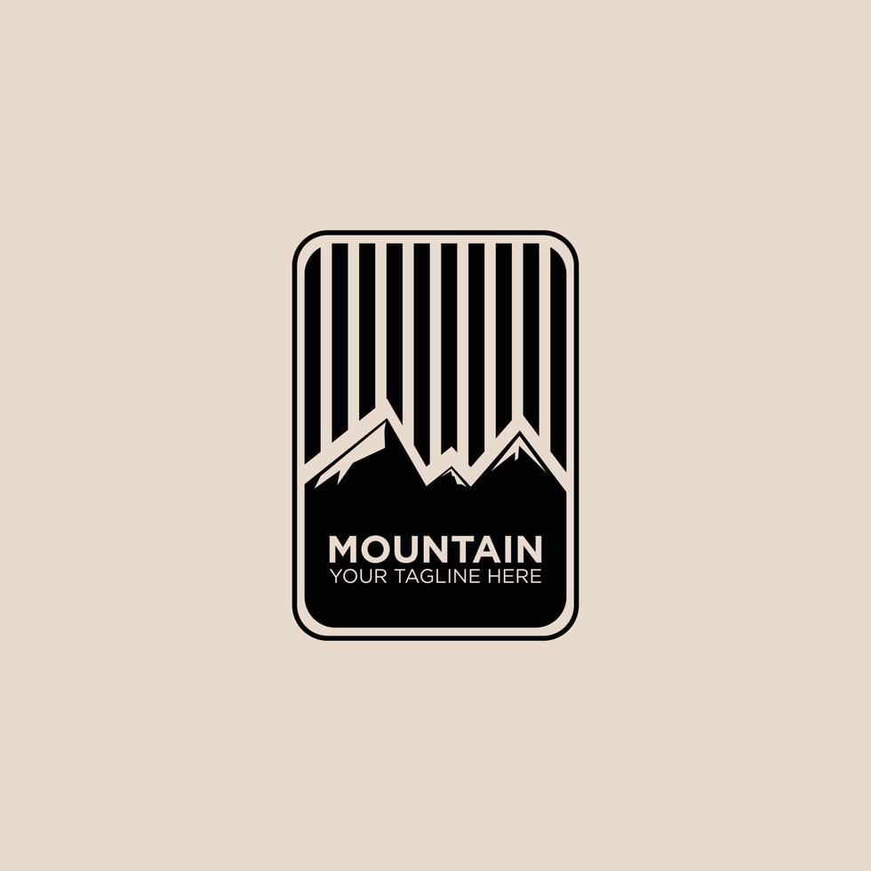 vetor de logotipo vintage de montanha, inspiração de logotipo de aventura