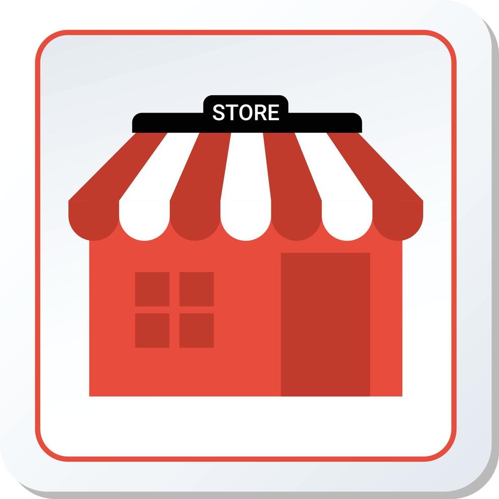 ilustração de gráfico de vetor de ícone de loja de compras