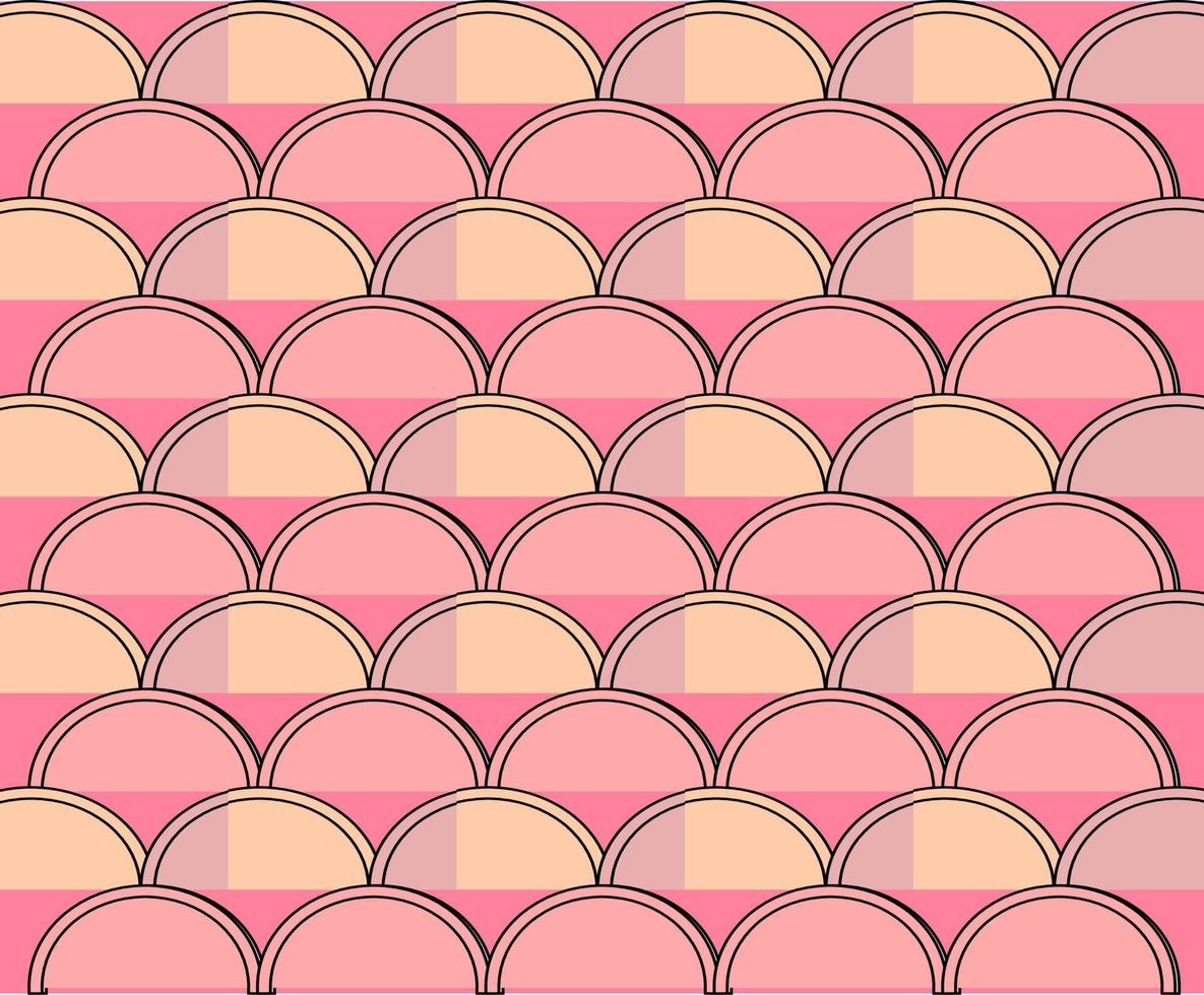 padrão perfeito com escamas de peixe rosa vetor