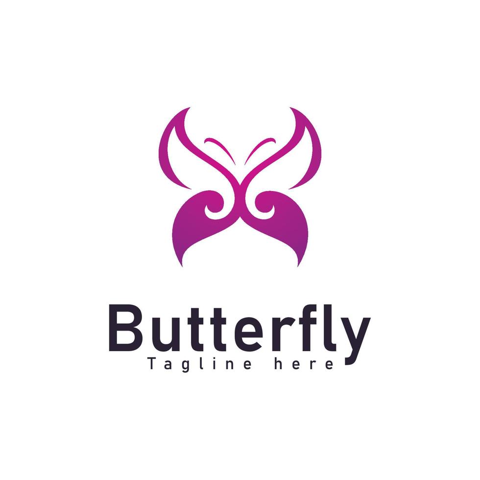 ilustração em vetor modelo de design de logotipo de borboleta