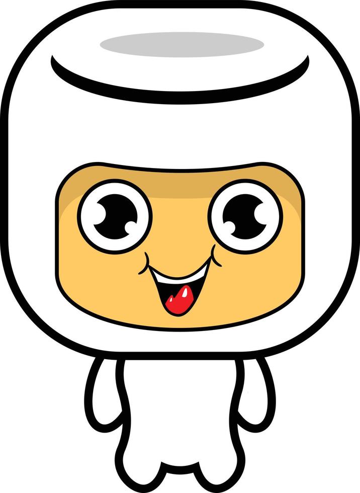 marshmallow mascote desenhos animados lanche design ilustração gráfica vetor