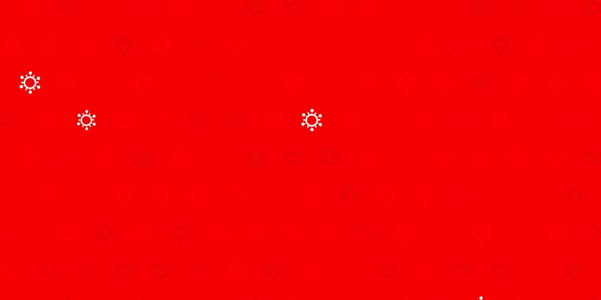 pano de fundo vector vermelho escuro com símbolos de vírus.