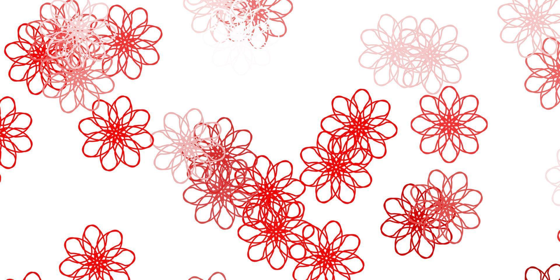 layout natural do vetor vermelho claro com flores.