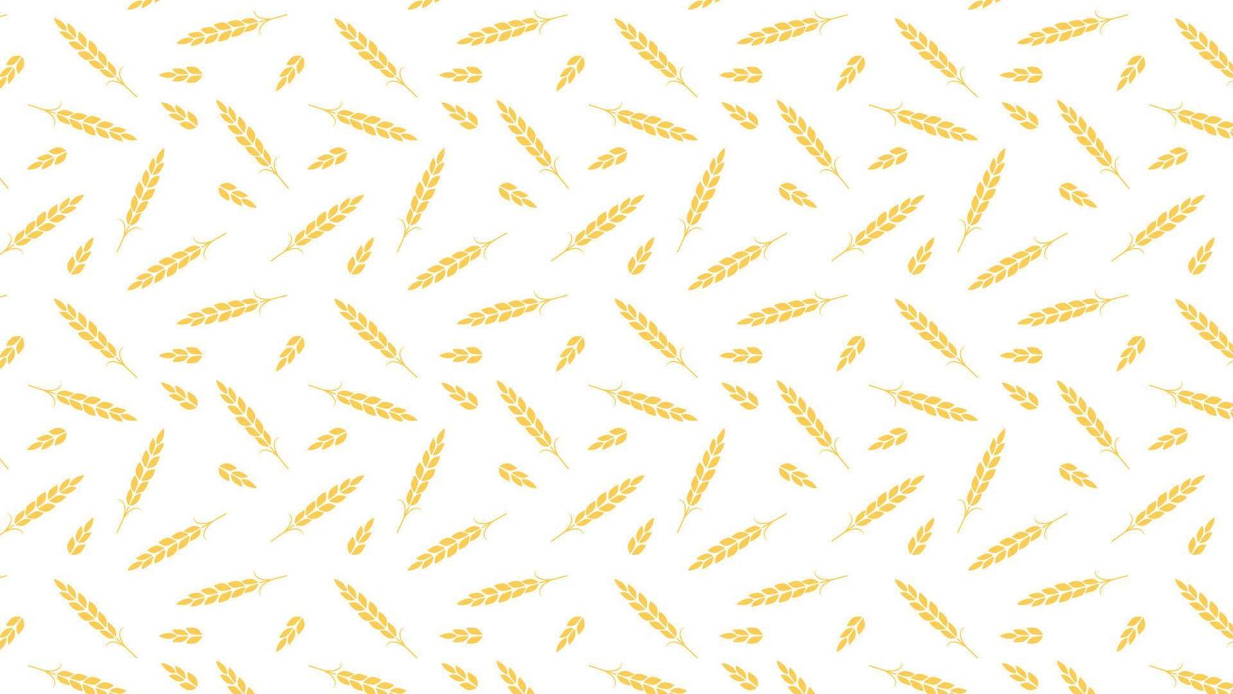 papel de parede padrão de trigo. símbolo de aveia. espaço livre para texto. sinal de arroz. papel de parede padrão de arroz. vetor